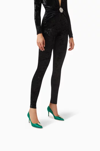 Tempest 70 Crystal-embellished Pumps in Satin