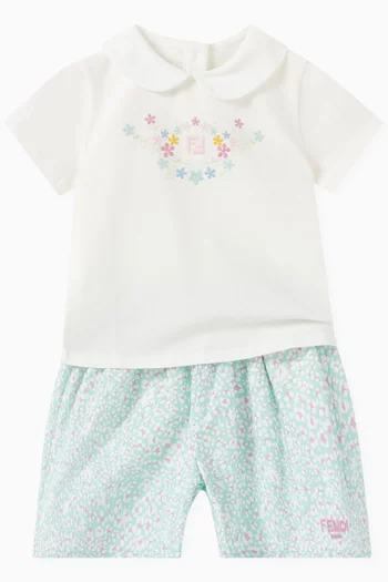 شورت بنقشة جلد حيوانات بوبلين