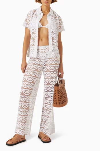Button-up Shirt in Lace