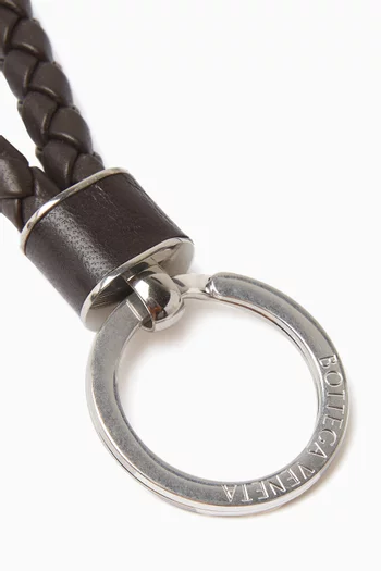 Key Ring in Intreccio Leather