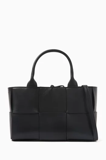 Mini Arco Tote Bag in Intrecciato Leather