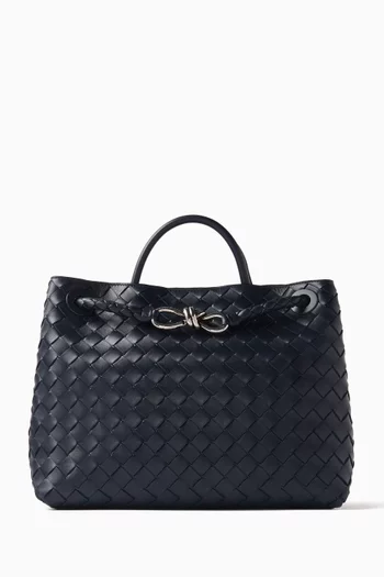 Medium Andiamo Top-handle Bag in Intrecciato Leather