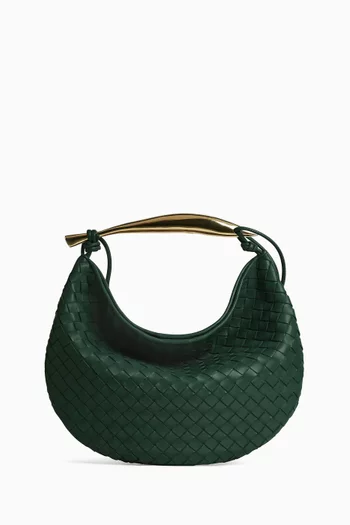 Medium Sardine Top-handle Bag in Intrecciato Leather