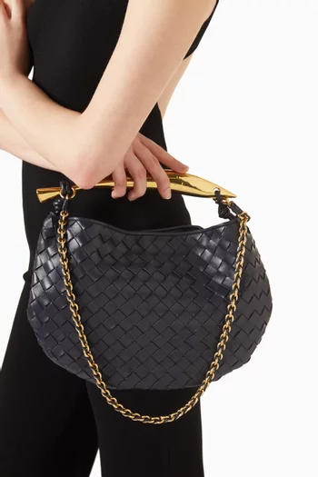 Mini Sardine Top-handle Bag in Intrecciato Leather