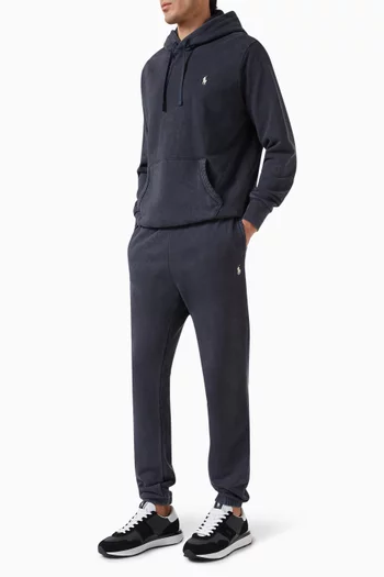 Logo Joggers in Cotton Blend Jersey Fleece