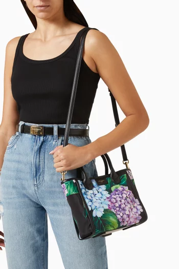 Small Floral-print Tote Bag in Nylon