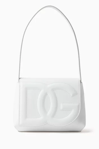 DG Logo Shoulder Bag in Smooth Leather