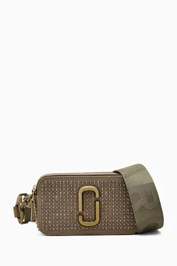 The Snapshot Crystal Crossbody Bag in Cotton-canvas