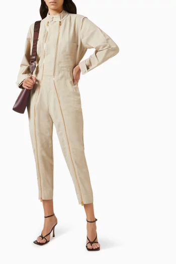 Iconics Utility Jumpsuit in Organic Cotton-blend Canvas