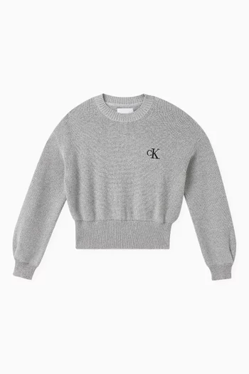 Festive Logo Sweater in Lurex-knit