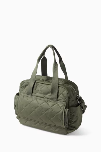 Puffer Diaper Bag in Quilted Nylon