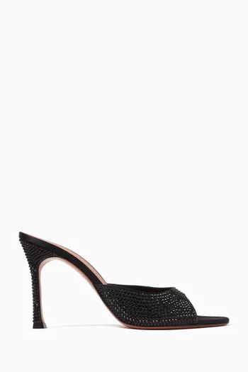 Alexa 105 Embellished Mule Sandals in Satin