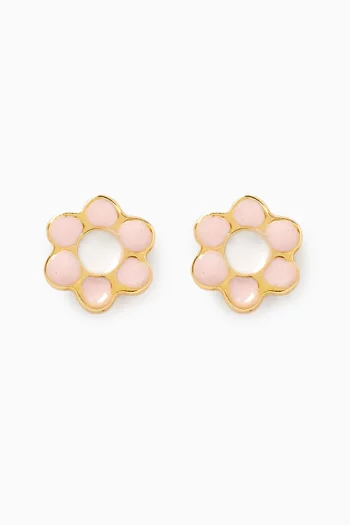 Ara Bella Flower Stud Earrings in 18kt Gold
