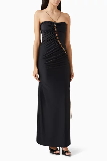 Kaylee Ruched Maxi Dress in Jersey