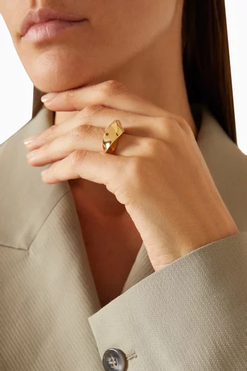 Twist Ring in 18kt Gold-plated Silver