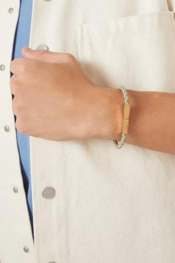 Braid Clasp Bracelet in Leather