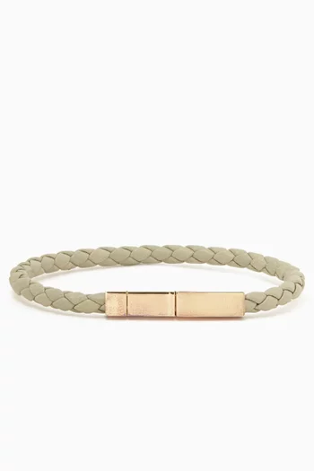 Braid Clasp Bracelet in Leather