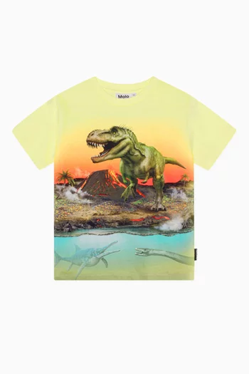 Volcano Dino-print T-shirt in Organic Cotton