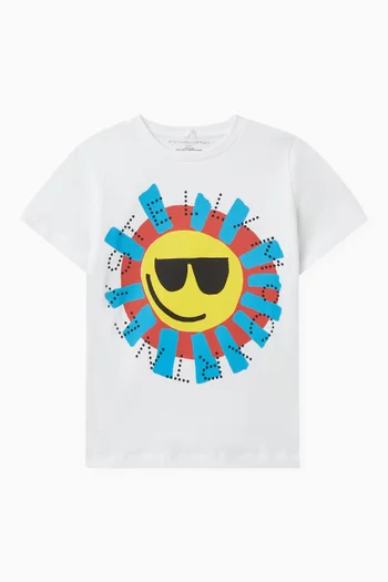 Sun Graphic Print T-shirt in Organic Cotton