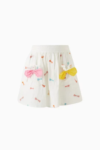 Embroidered Skirt in Sustainable Cotton
