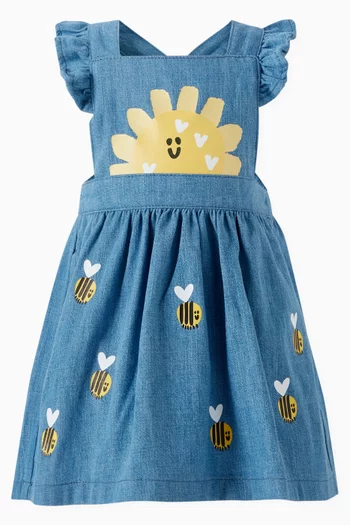 Bee Overall Dress in Organic Cotton