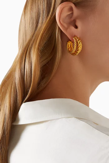 Brooklyn Hoop Earrings in 24kt Gold-plated Brass