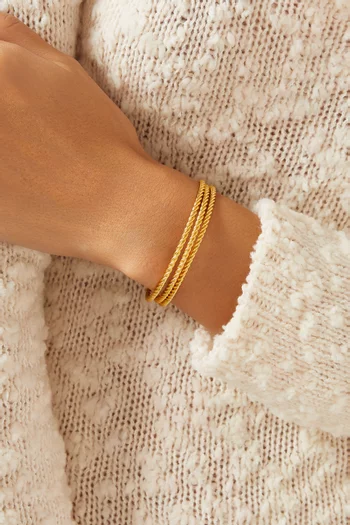 Dubai Bracelet Set in 24kt Gold-plated Brass