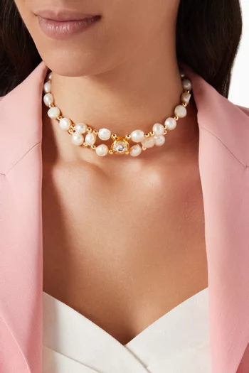 Virginie Choker in 24kt Gold-plated Brass
