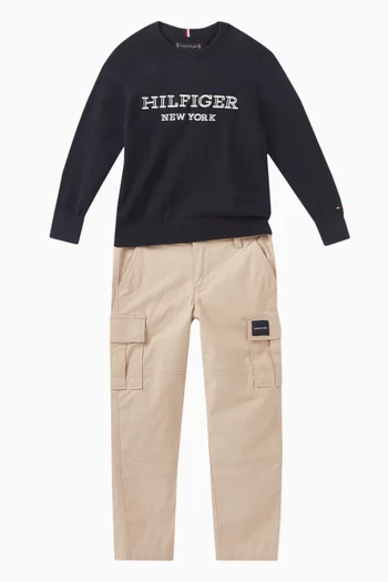 Monotype Logo Sweatshirt in Cotton