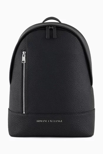 Capri AX Logo Backpack in Faux Leather