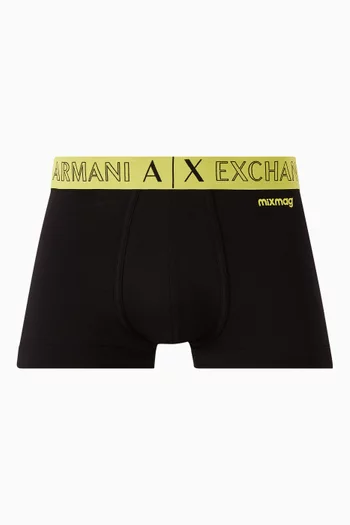 Logo-band Trunks in Stretch-cotton