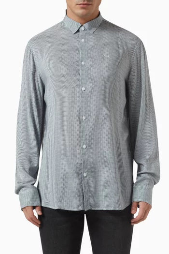 All-over print Shirt in Cotton