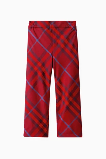 Check Track Pants in Cotton Loopback