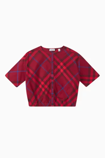 Sinead Check Blouse in Brushed Flannel