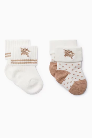 Equestrian Knight Socks in Cotton-blend