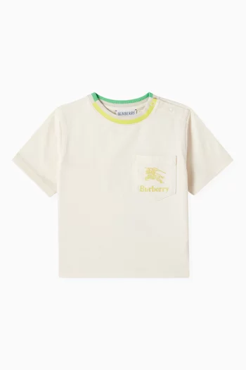EKD Embroidered T-shirt in Cotton Jersey