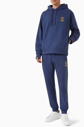 Crown Bee Hoodie in Cotton Jersey