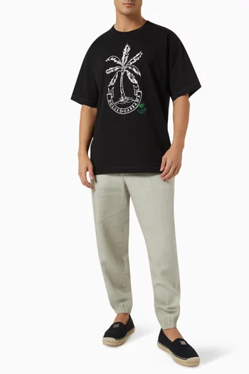 Jogging Pants in Linen & Cotton