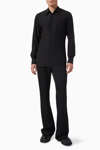 All-over Logo Shirt in Silk