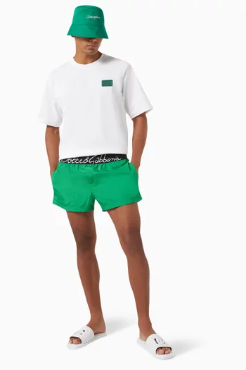 DG Logo Band Swim Shorts in Nylon