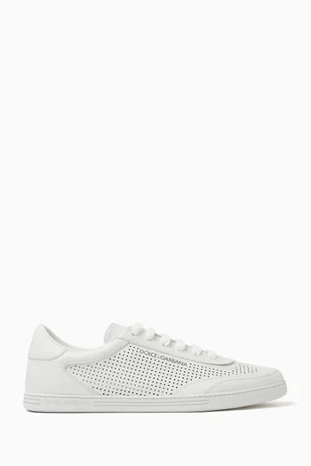 Perforated Low-top Sneakers in Leather