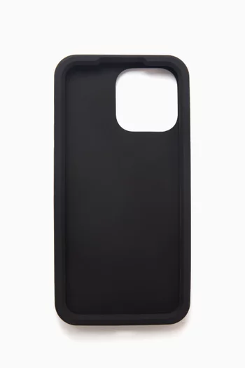 Interlock Logo Embossed iPhone 14 Pro  Phone Cover in Rubber