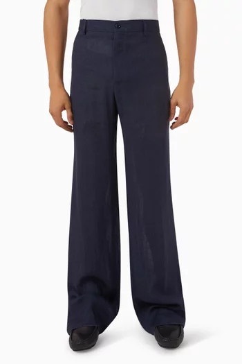 Wide-leg Trousers in Linen