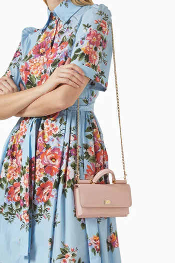 Mini Wallet on Chain in Leather