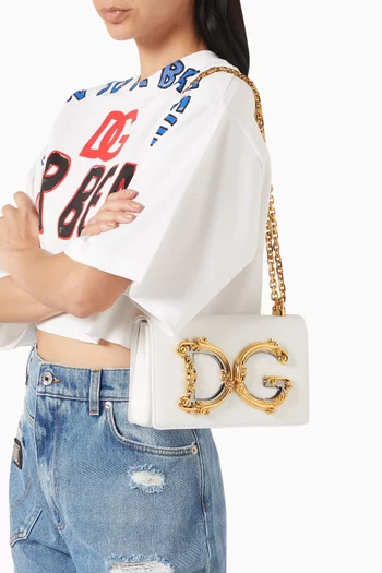 Medium DG Girls Shoulder Bag in Nappa