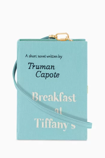 Breakfast At Tiffany's Book Crossbody Clutch Bag in Silk & Felt