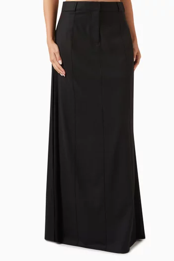 Tailored Maxi Skirt in Wool