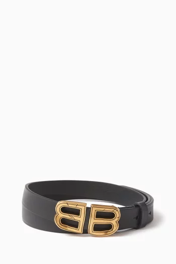 BB Hourglass Thin Belt in Calfskin