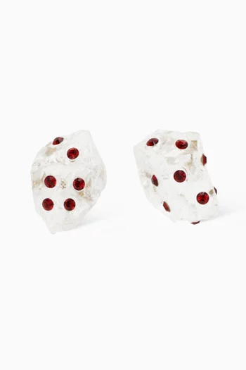 Dice Crystal Stud Earrings