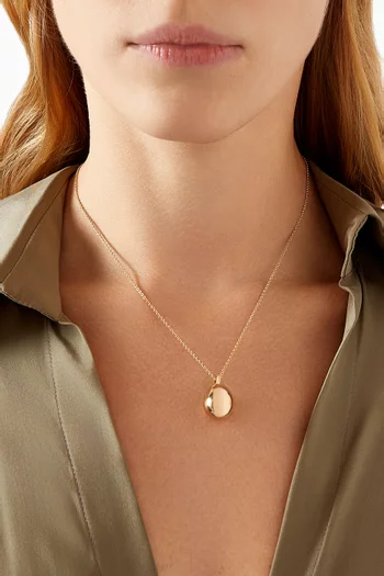Essence Egg Pendant Necklace in 18kt Gold